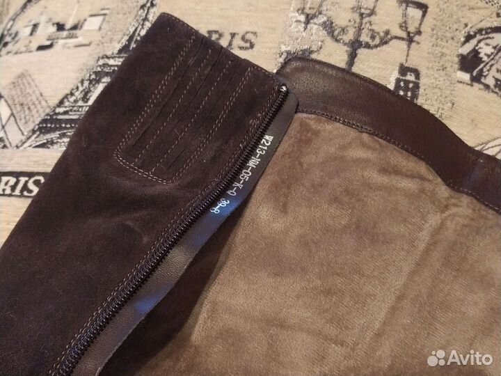 Сапоги зимние женские замшевые 39