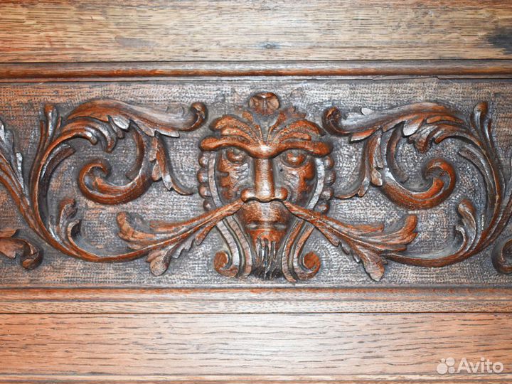 Старинная настенная полка из дуба ручной работы