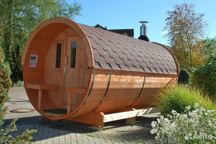 Баня бочка 4 метра на участок