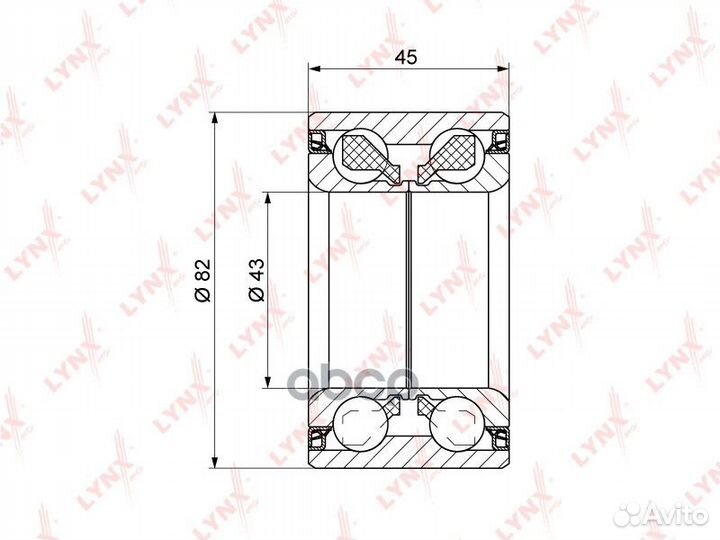 WB-1121 Подшипник ступицы lynxauto WB-1121 lynx