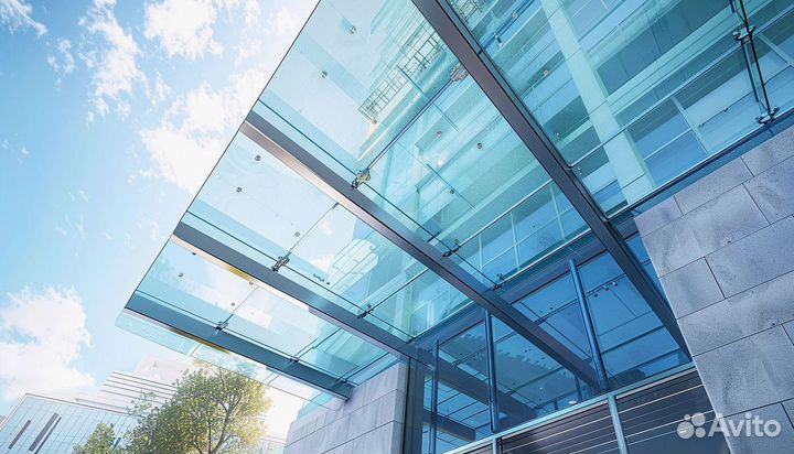 Стеклянный козырек