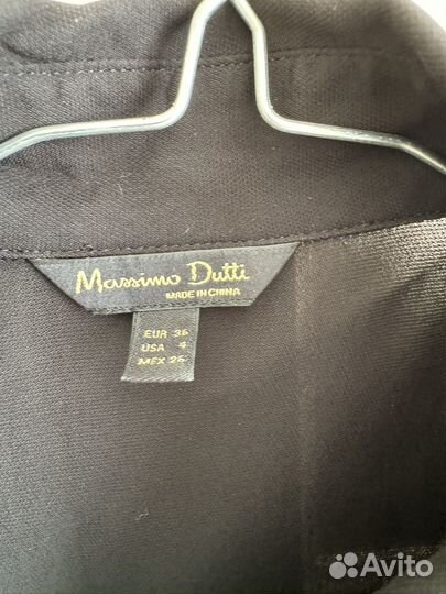 Блузка черная вискоза massimo dutti 36