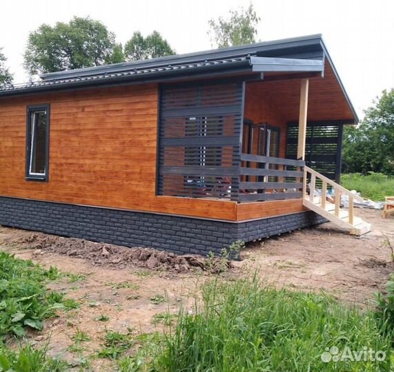 Каркасный дом 8 x 7 утеплённый / лот xyxrh 25771