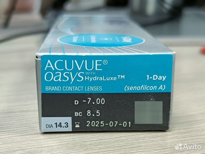 Контактные линзы Acuvue Oasys HydraLuxe (30шт), -7