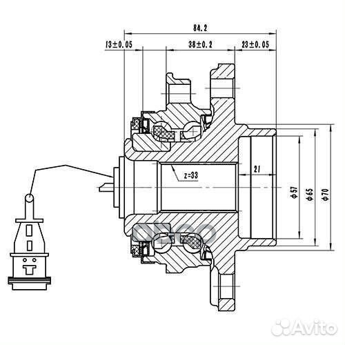 Ступица передняя перед лев Z89298R Zikmar