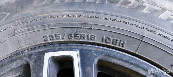 R18 Dunlop Grandtrek AT3 235/65, PCD 5x114.3 DIA 40