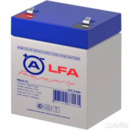 Свинцовокислотный аккумулятор LFA battery FB4.5-12