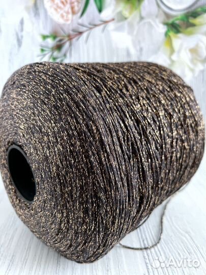 Пряжа для вязания хлопок с люрексом как Кучинелли