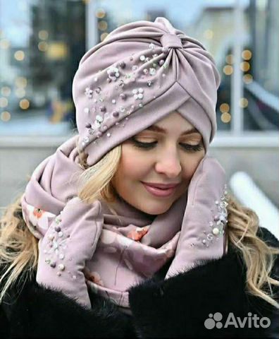 Новый комплект снуд/шапка-тюрбан