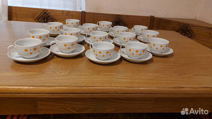 Набор чайных пар (16шт), фарфор Дулёво