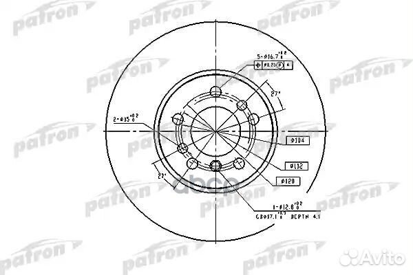 Диск тормозной передн BMW: X3 06, X5 00