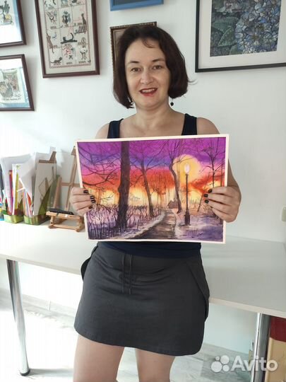 Картина акварель 