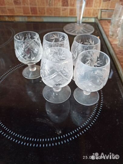 Рюмки хрусталь, сувенирные, обычные