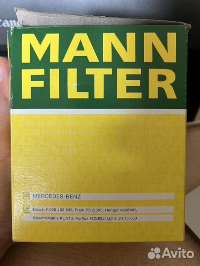 Mann Filter WK 820/17 (топливный фильтр на OM651)