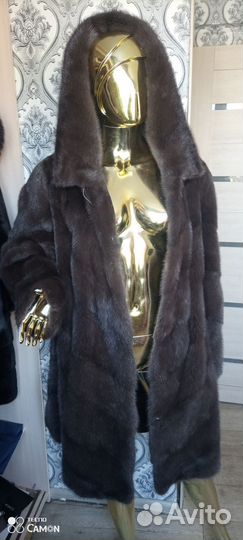 Шуба норковая 54-58р. паркет. метровая. кокон