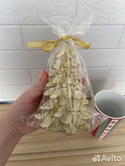 Новая новогодняя кружка и Свечка в форме Елки