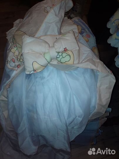 Бортики в кроватку, балдахин