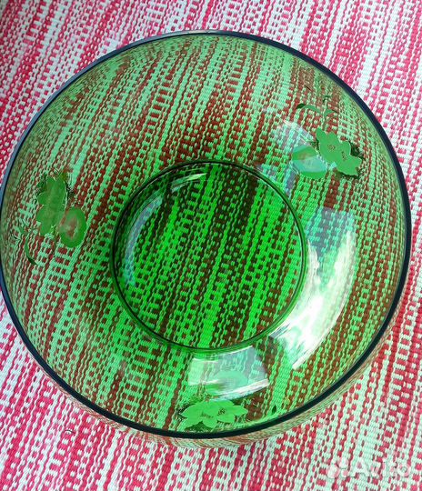 Салатник богемский хрусталь диаметр 19 см