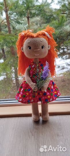 Кукла амигуруми, ручная работа, кукла вязанная
