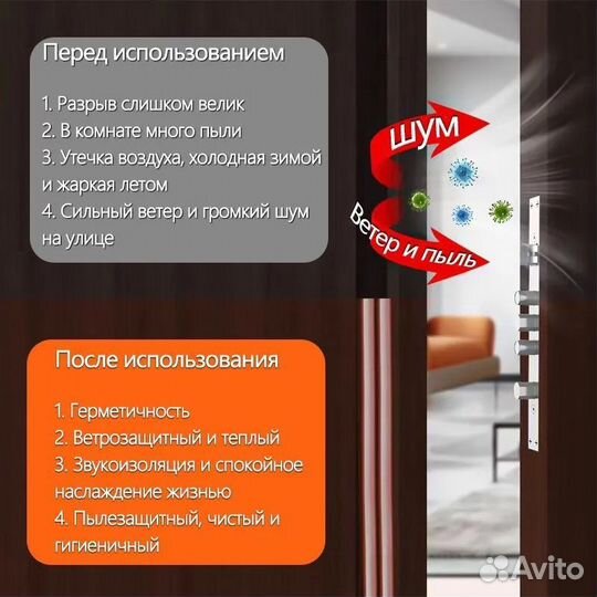 Уплотнитель для входной двери, 10 метров