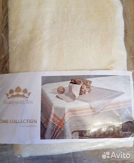 Скатерть и салфетки из льна