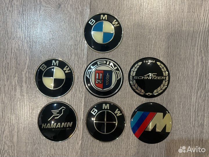 Эмблема, лого, шильдик BMW на багажник 78мм (опт)