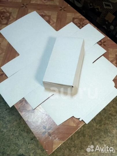 Коробка упаковочная 12.5х25х7.5 беленый картон