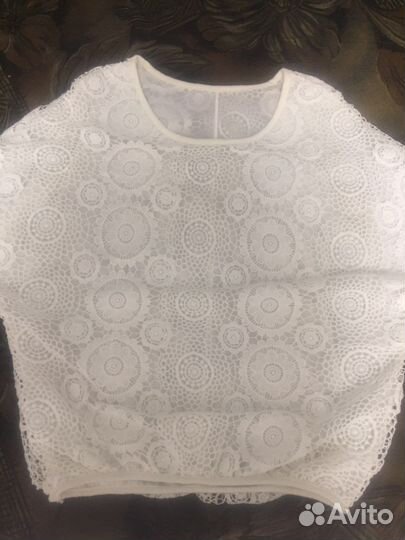Блузка белое кружево