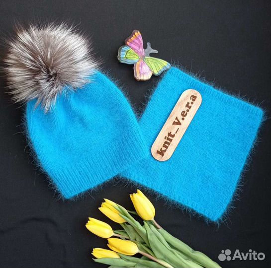 Комплект шапка и снуд для девочки