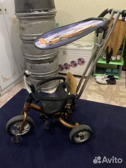 Детский 3х колесный велосипед с ручкой