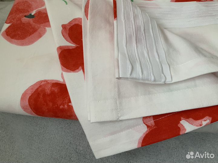 Шторы на кухню, хлопок 136х184