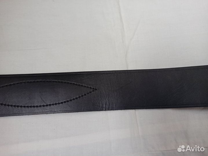 Мужской кожаный ремень с гербом РФ