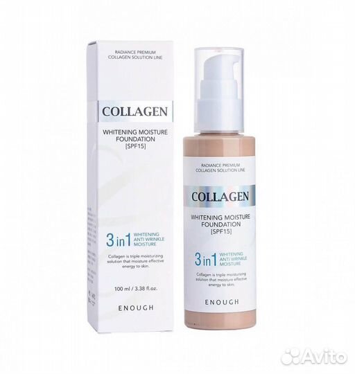 Enough Тональный крем с коллагеном 3 в 1 Collagen