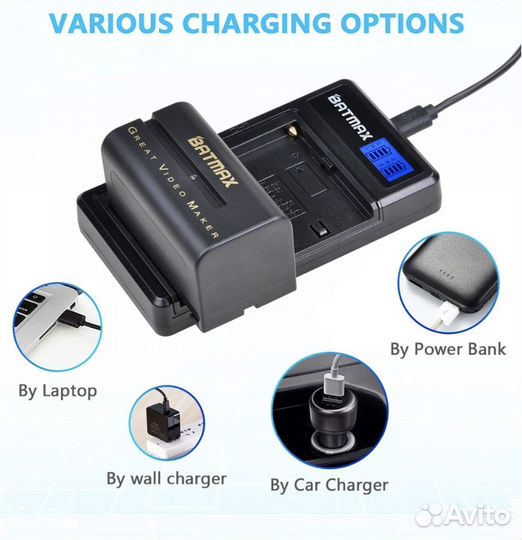 Комплект 2 аккумулятора NP-F750 + 2-е зарядное