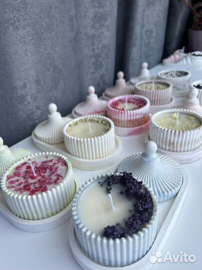 Набор свечи и подноса