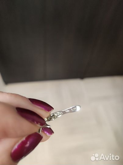 Серьги серебро 925 с гранатом