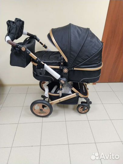 Новая коляска 2 в1,3 в 1 Luxmom 518 черный