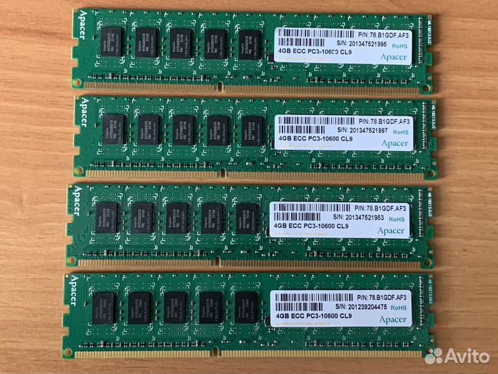 Оперативная память 4GB DDR3 1333MHz ECC Apacer