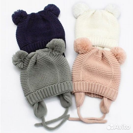 Комплект шапка варежки