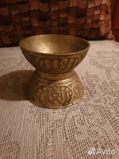 Вазочка латунь