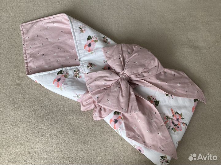 Конверт одеяло на выписку весна лето для девочки