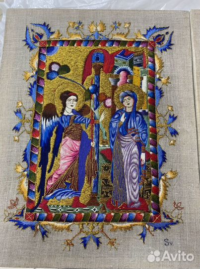 Благовещение армянская миниатюра икона гладь