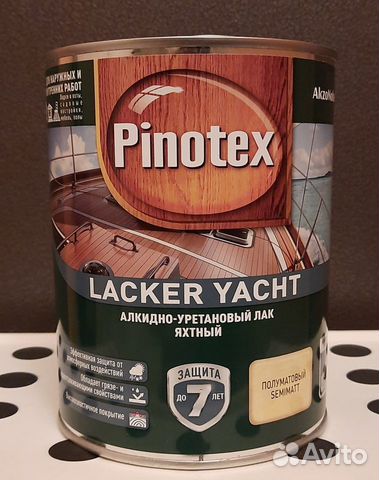 Лак яхтный Pinotex Lacker Yacht полуматовый 1 л