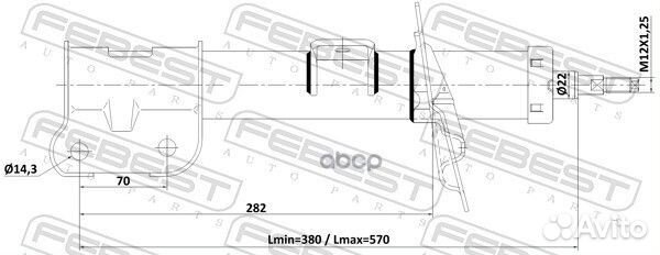 Амортизатор передний 12110012FR Febest