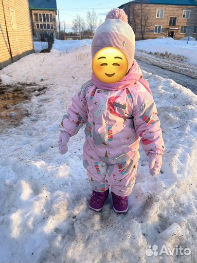 Зимний комбинезон для девочки 74 80