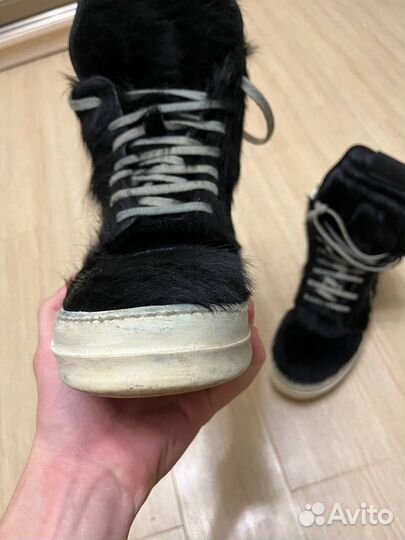 Rick owens geobasket pony hair