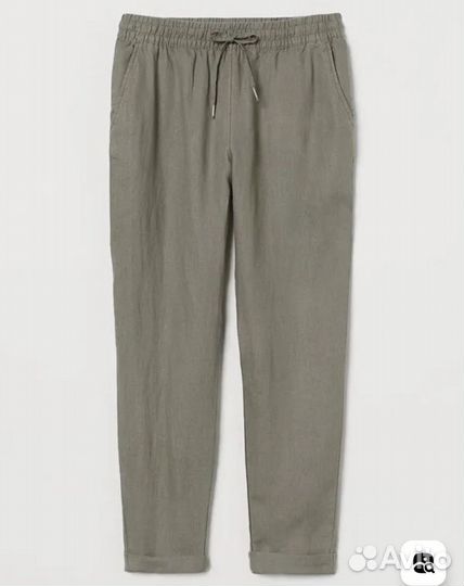Льняные брюки женские hm