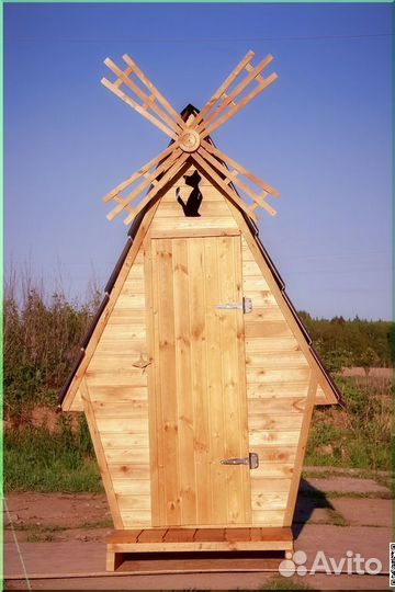 Дачный туалет деревянный SUN341