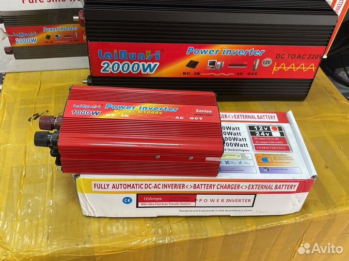 Автоинвертор преобразователь напряжения 12 на 220V