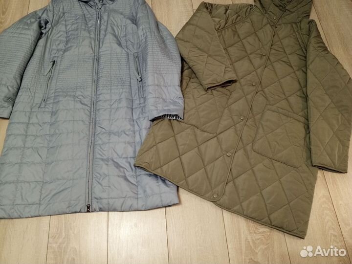 Пальто стёганое новое весна р 54
